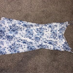 Floral Blue and White Dress